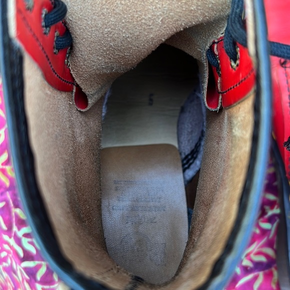 🏴󠁧󠁢󠁥󠁮󠁧󠁿 Dr. Martens MIE Vintage Smooth Red Leather 90’s Y2K Boots - Picture 12 of 17
